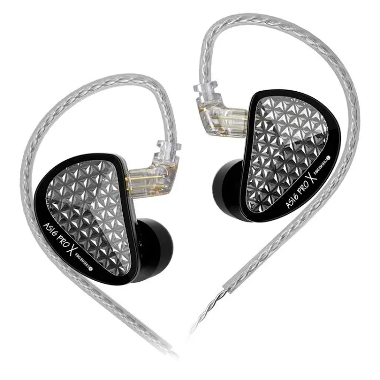 KZ AS16 PRO X 16BA In-Ear Hi-Fi Monitoring 1.2m Wired Earphone, Spec