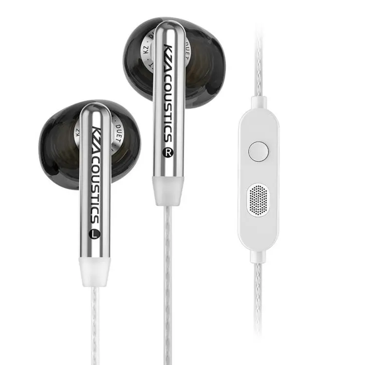 KZ-Duet Quad-core Dual Dynamic Driver 1.2m Wired Earphones, Color