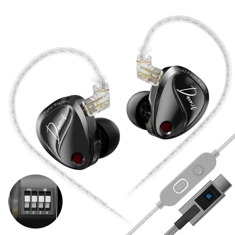 KZ Duonic Dual Power Triple Magnet Planar Magnetic 1.2m Wired HiFi Earphone, Color