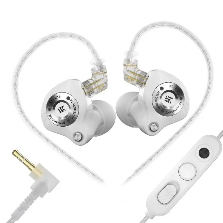 KZ EDZ Ultra-Wideband Ultra-Excursion Dynamic Driver+Dual-Stage Damping System 1.2m Wired Earphone, Color