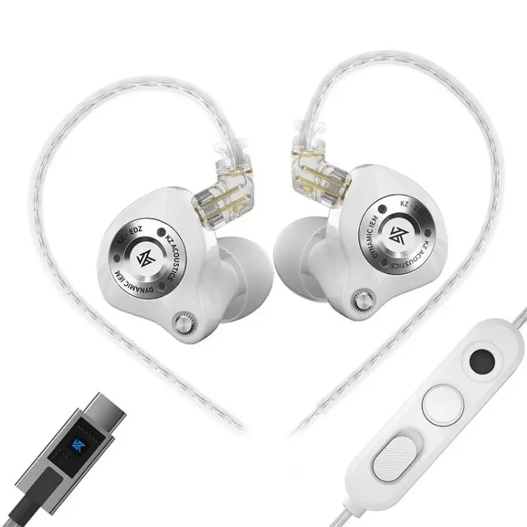 KZ EDZ Ultra-Wideband Ultra-Excursion Dynamic Driver+Dual-Stage Damping System 1.2m Wired Earphone, Color