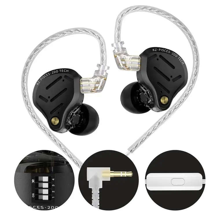 KZ Pisces Dual-driver Dynamic HiFi 1.2m Wired Earphones, Spec