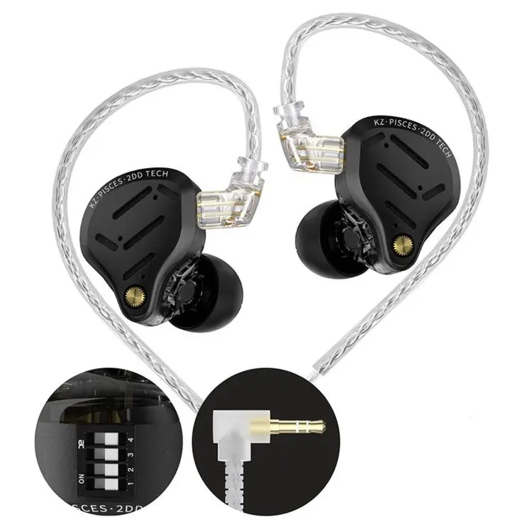 KZ Pisces Dual-driver Dynamic HiFi 1.2m Wired Earphones, Spec