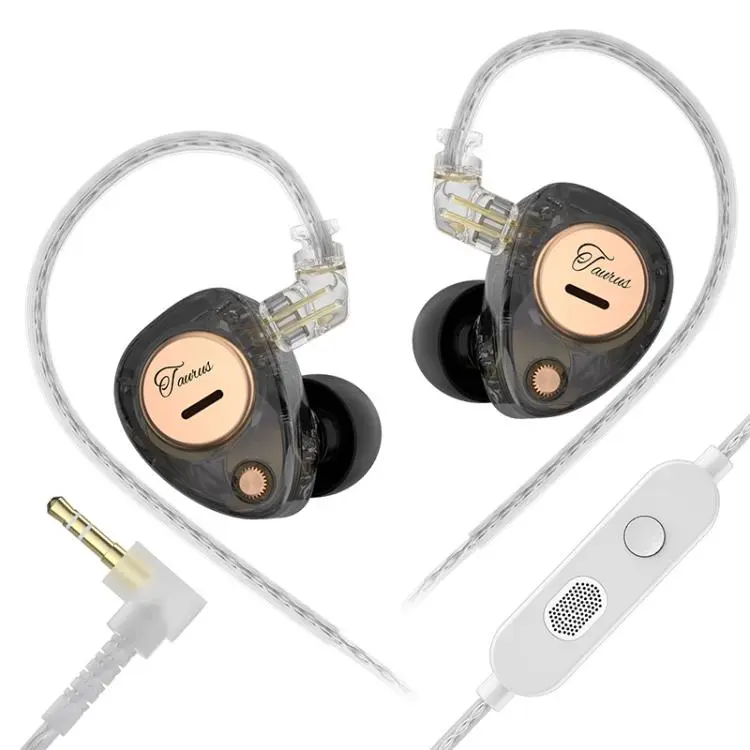 KZ Taurus 3.5mm Horizontal Dual Dynamic Driver Structure HiFi Quality 1.2m Wired Earphone, Color