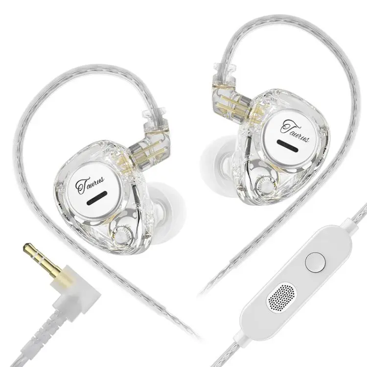 KZ Taurus 3.5mm Horizontal Dual Dynamic Driver Structure HiFi Quality 1.2m Wired Earphone, Color