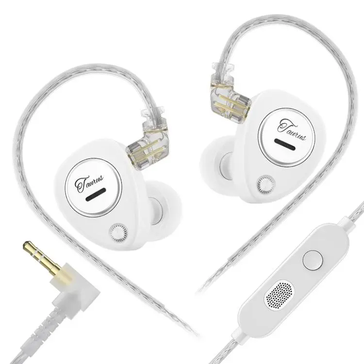 KZ Taurus 3.5mm Horizontal Dual Dynamic Driver Structure HiFi Quality 1.2m Wired Earphone, Color
