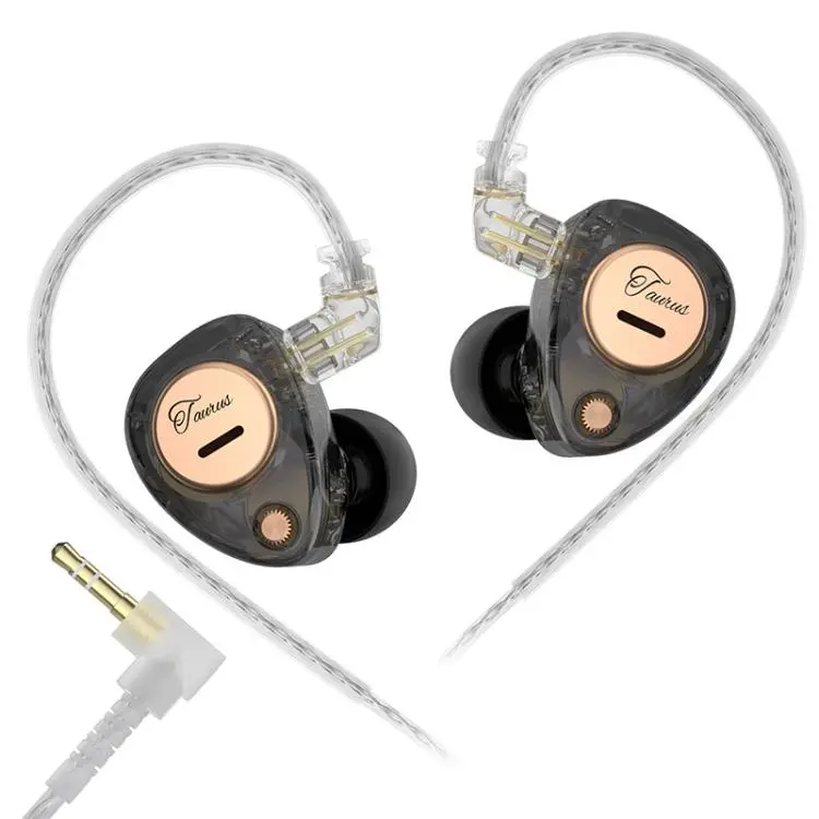 KZ Taurus 3.5mm Horizontal Dual Dynamic Driver Structure HiFi Quality 1.2m Wired Earphone, Color