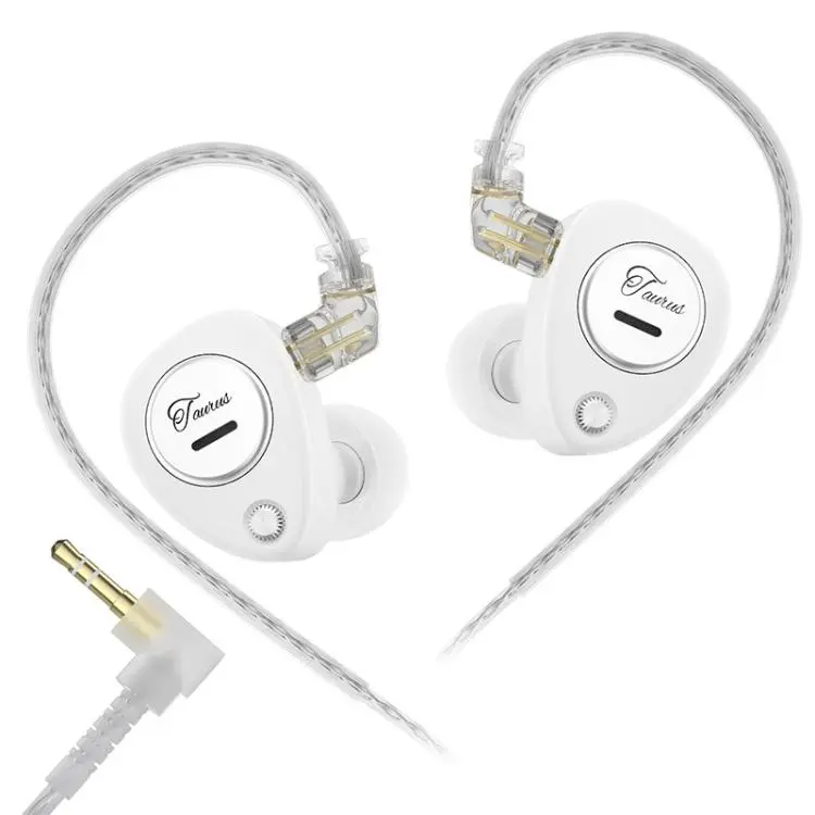 KZ Taurus 3.5mm Horizontal Dual Dynamic Driver Structure HiFi Quality 1.2m Wired Earphone, Color