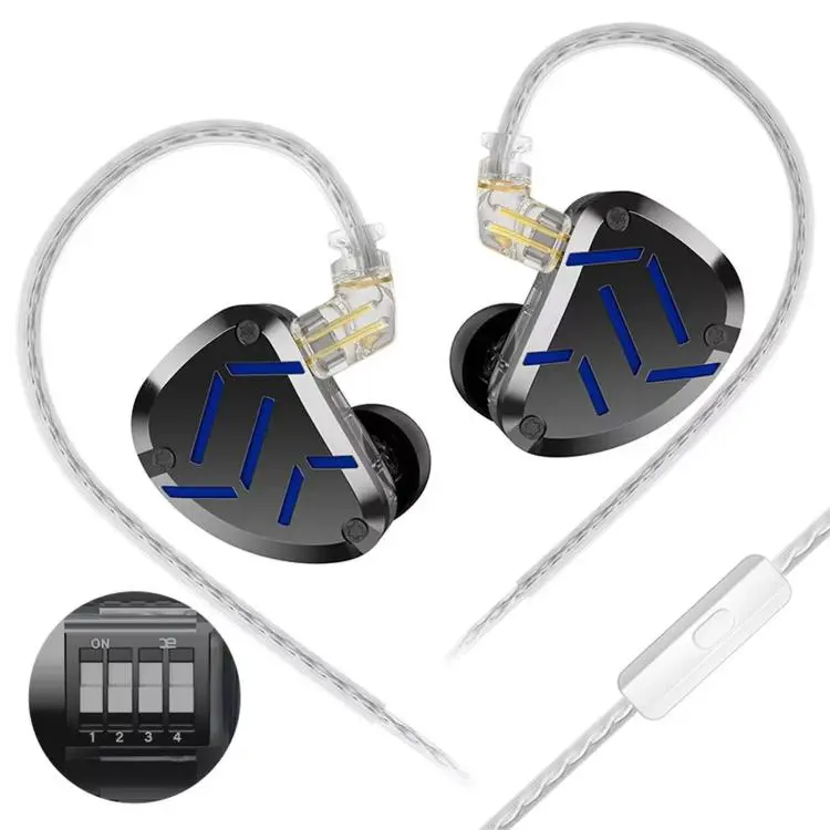 KZ-ZAT 1.2m Wired In-Ear Earhones With 1 Dynamic Driver and 8 Balanced Armature Drivers Hi-Fi Stage Monitoring Earbuds, Spec