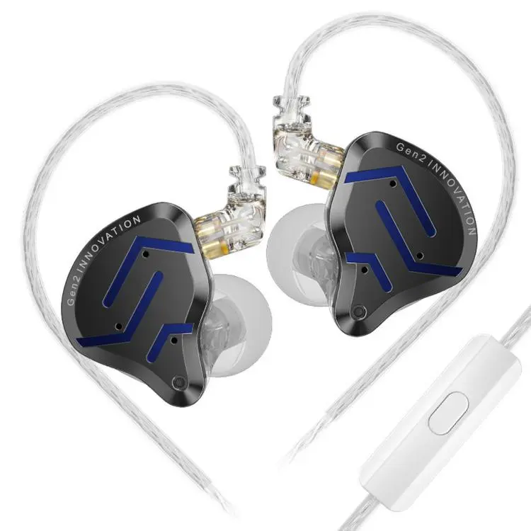 KZ-ZSN PRO 2 Hybrid Dynamic + Balanced Armature In-Ear 1.2m Wired Earphones Stage Vocals Music Gaming Hi-Fi Earbuds, Color