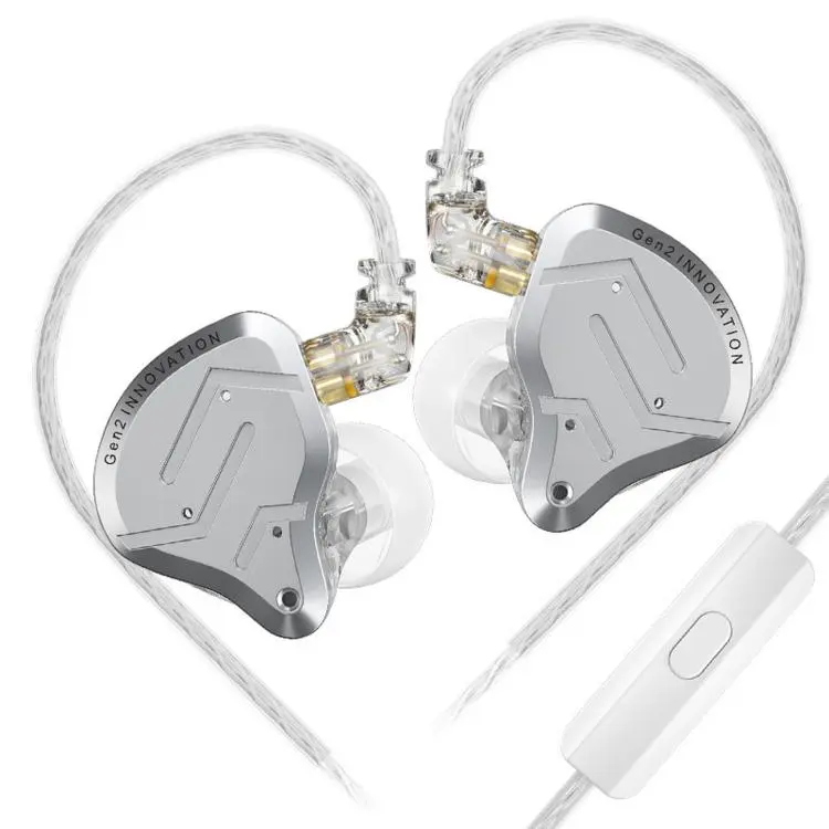 KZ-ZSN PRO 2 Hybrid Dynamic + Balanced Armature In-Ear 1.2m Wired Earphones Stage Vocals Music Gaming Hi-Fi Earbuds, Color