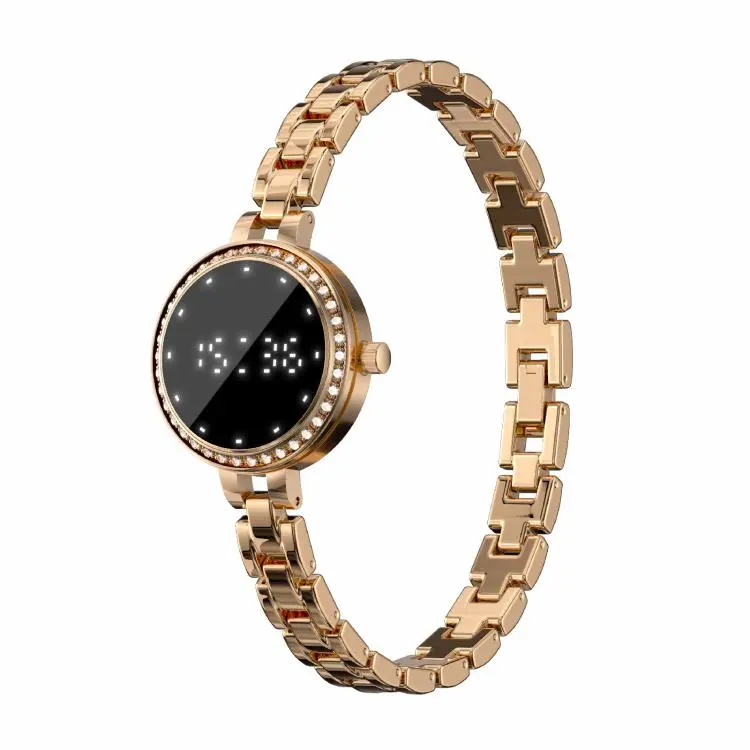L6 Zinc Alloy Smart Bracelet Supports Call Reminder / Heart Rate / Sleep / Blood Oxygen / Pressure(Gold)