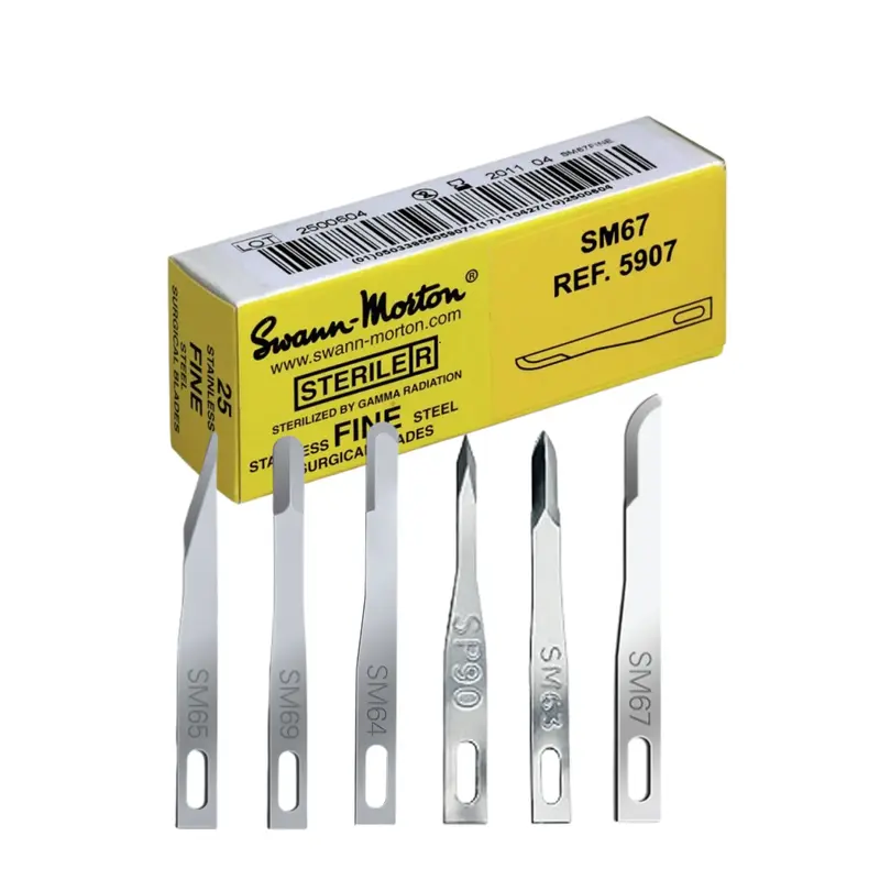 Lames chirurgicales Fines - stériles - Boîte de 25 - Plusieurs formats - Swann-Morton