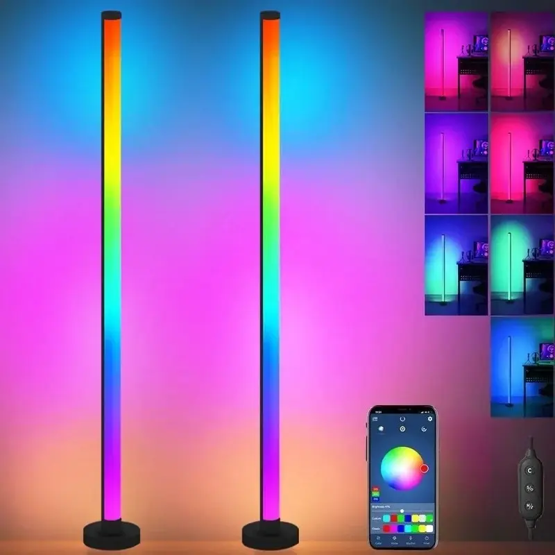 Lampe d'Angle Néon RGB - Lampadaire d'Ambiance Gaming