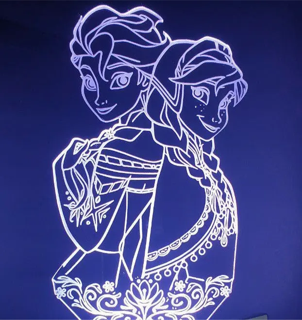 Lampe Elsa et Anna - Reine des Neiges