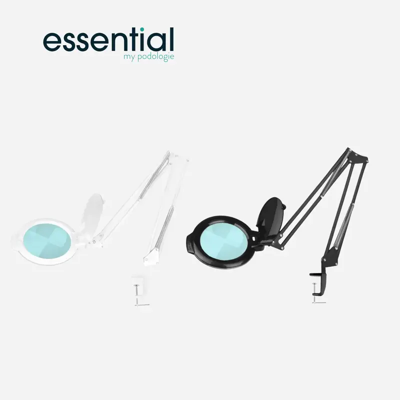 Lampe loupe articulée LED Moonlight 8013/6 pour table - Blanc ou Noir - Essential by My Podologie