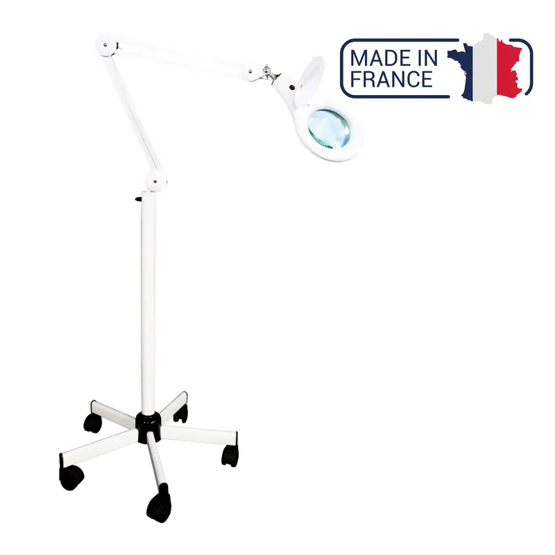 Lampe loupe LID Vera LED 4 W sur pied à roulettes
