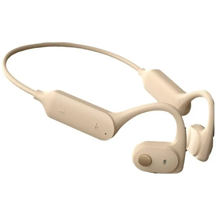 Langsdom AirWare BE10 Air Conductive Open Type Waterproof Bluetooth Sports Earphone with 32GB Memory(Beige)