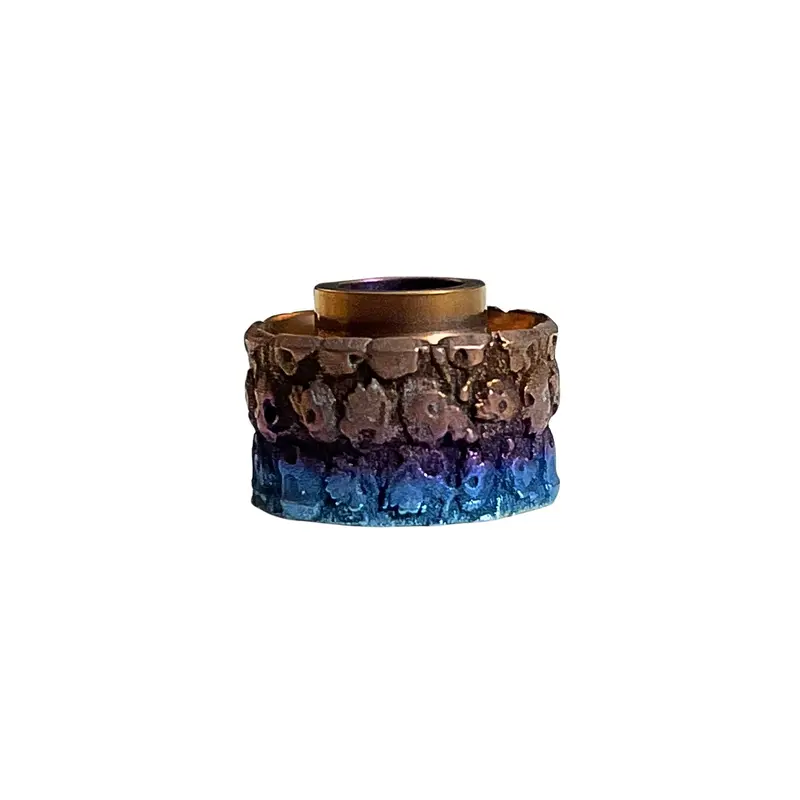 LAVA FROST Antiquity V1 Colored Titanium cap Full Engraved #AntF0018