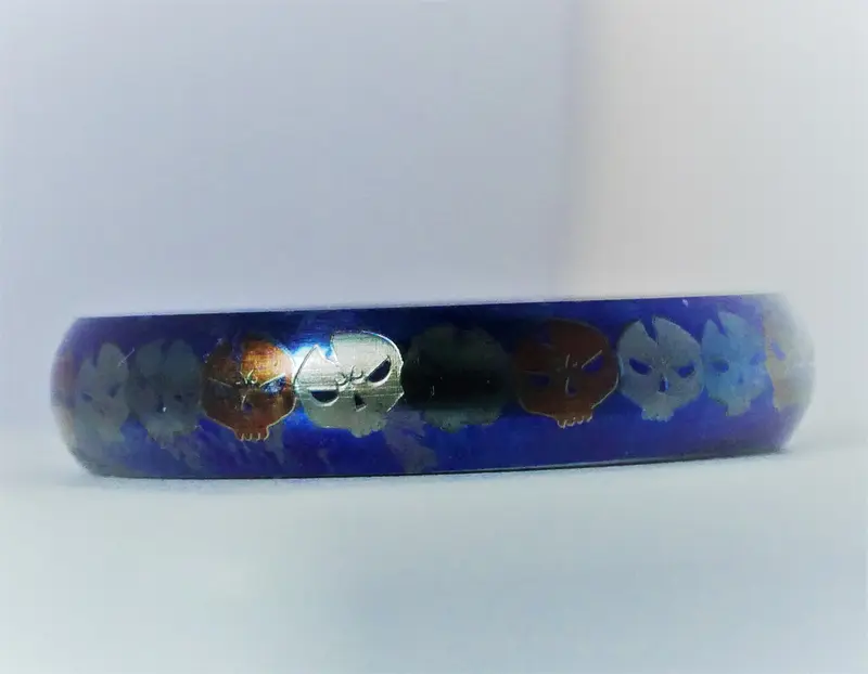LCV Skulls Titanium Beauty Ring 22/24.5 mm #13