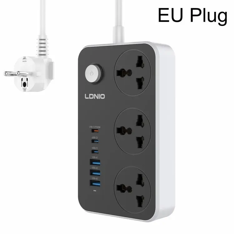 LDNIO SC3604C 2500W 6 x USB Ports 3 x AC Universal Power Socket, Cable Length