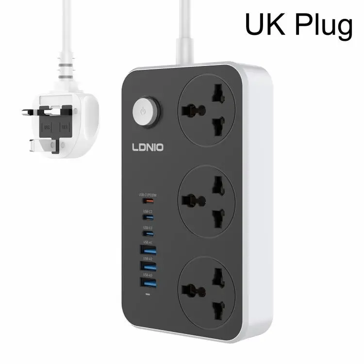 LDNIO SC3604C 2500W 6 x USB Ports 3 x AC Universal Power Socket, Cable Length