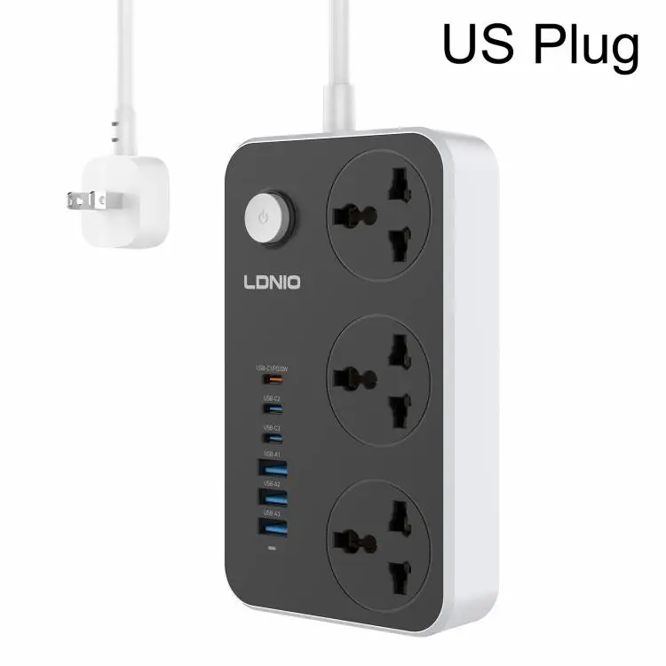 LDNIO SC3604C 2500W 6 x USB Ports 3 x AC Universal Power Socket, Cable Length