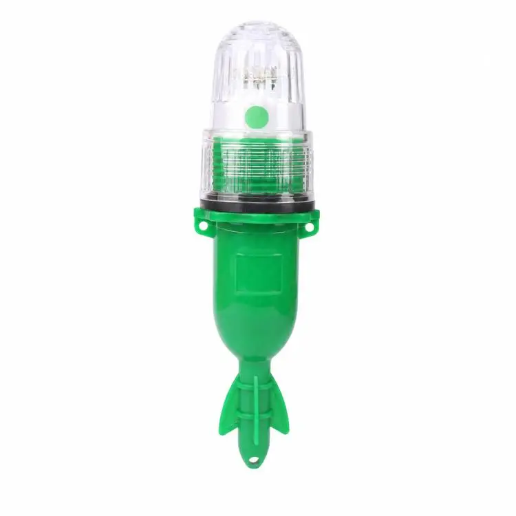LED Fishing Net Marker Light Waterproof Light Controlled Marine Buoy Signal Strobe Light(Green)