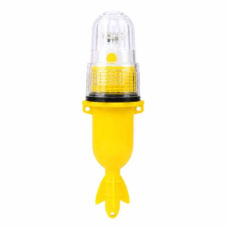 LED Fishing Net Marker Light Waterproof Light Controlled Marine Buoy Signal Strobe Light(Yellow)