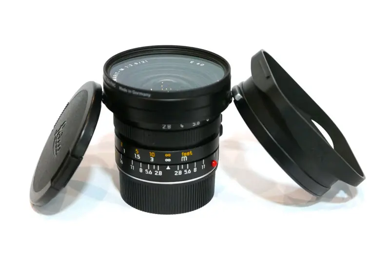 Leica Elmarit-M 2,8/21 en boite + viseur 21mm