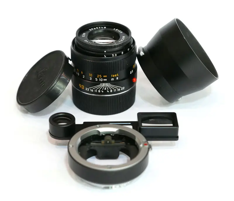 Leica Macro-Elmar-M 4/90 v.I + lunettes