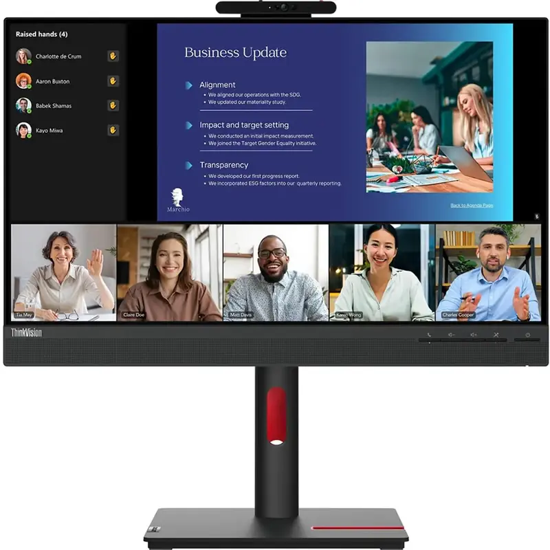 Lenovo ThinkVision T24v-30 Écran LCD Full HD 24 pouces avec Webcam