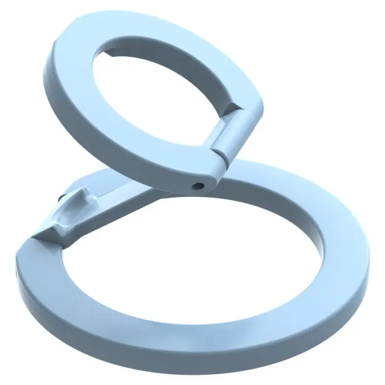LeReach StarRing Dual Ring Macaron Alloy N52 360 Degree Rotation Ring Magnetic Phone Holder(Blue)