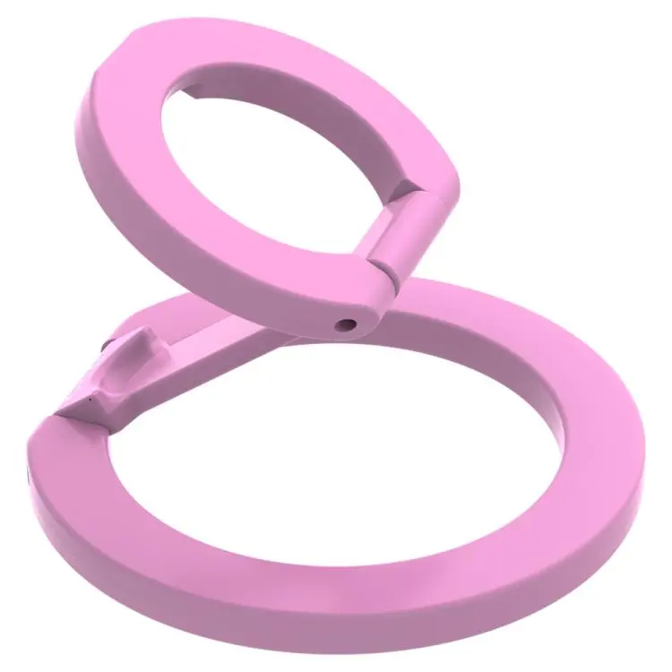 LeReach StarRing Dual Ring Macaron Alloy N52 360 Degree Rotation Ring Magnetic Phone Holder(Pink)
