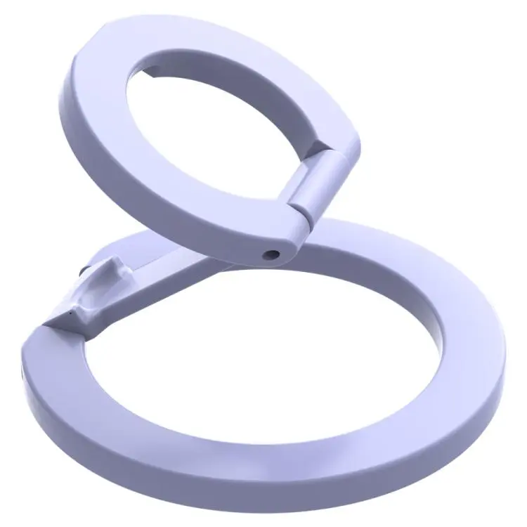 LeReach StarRing Dual Ring Macaron Alloy N52 360 Degree Rotation Ring Magnetic Phone Holder(Purper)