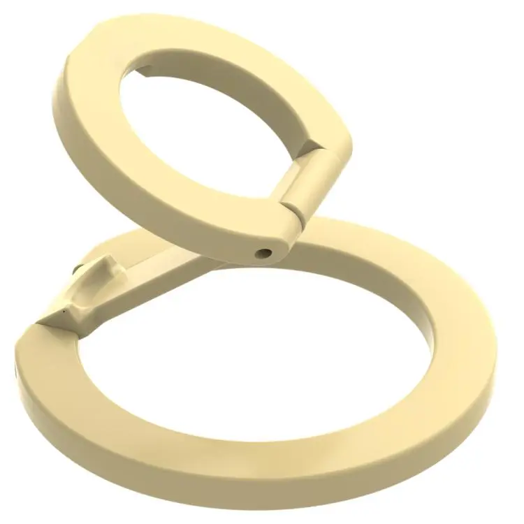LeReach StarRing Dual Ring Macaron Alloy N52 360 Degree Rotation Ring Magnetic Phone Holder(Yellow)