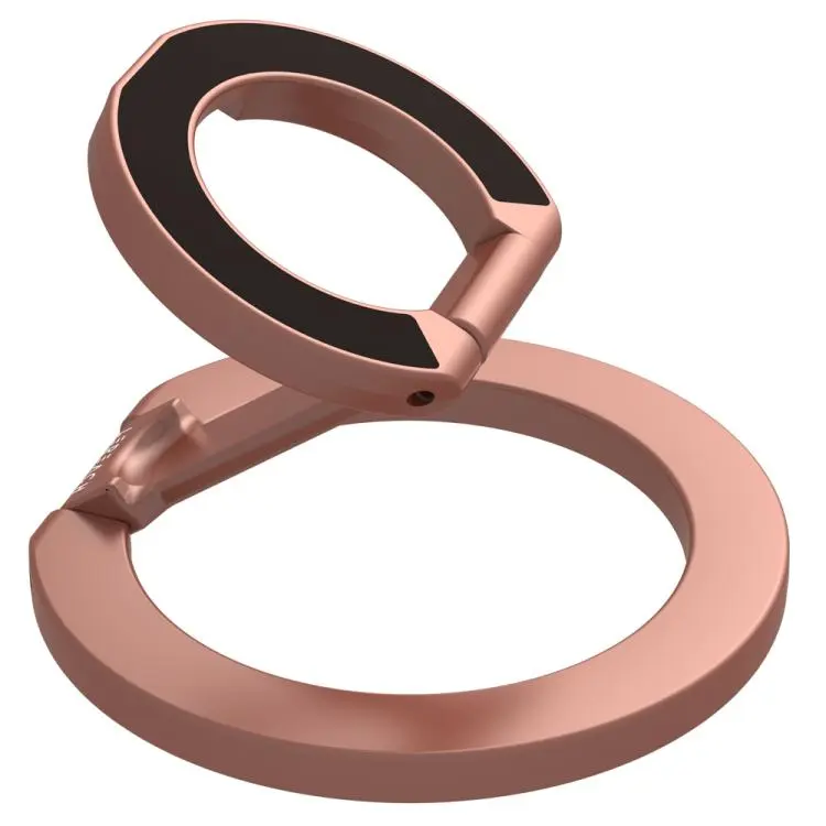 LeReach StarRing Dual Ring Stable Multi-Functional 360 Degree Rotation Ring Buckle Magnetic Phone Holder(Rose Gold)