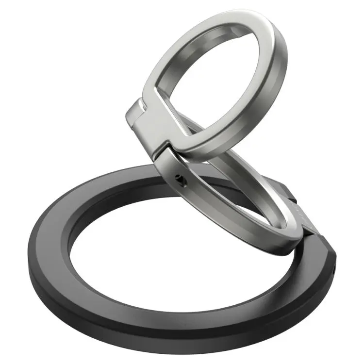 LeReach Triple Ring Apex Edition 360 Degree Rotation Ring Buckle Magnetic Phone Holder(Black)