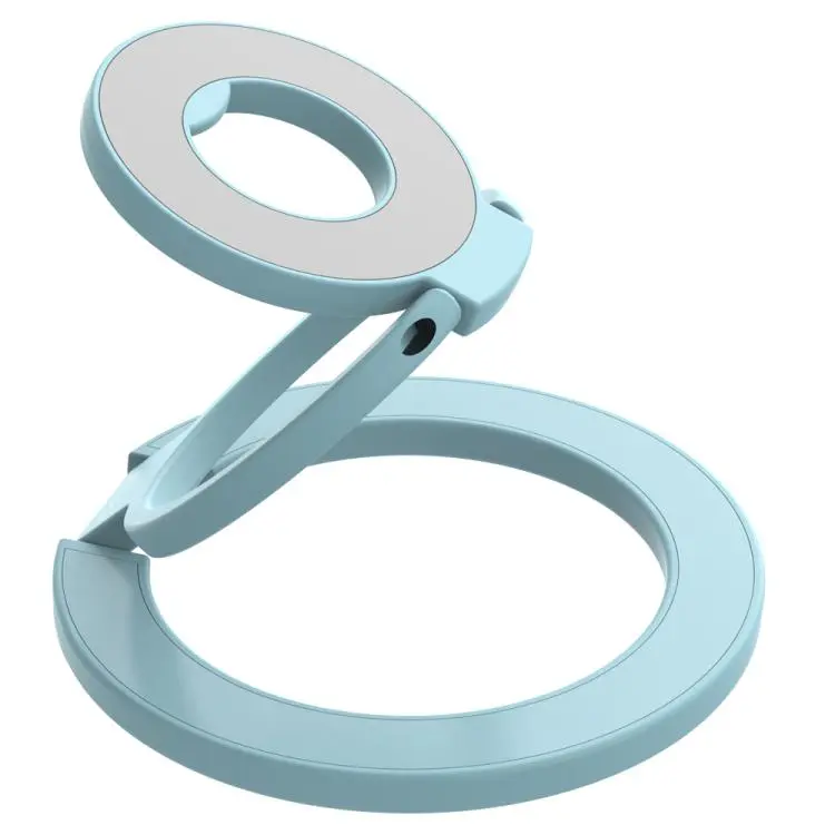 LeReach Triple Ring Color Power Edition 360 Degree Rotation Ring Buckle Magnetic Phone Holder(Blue)