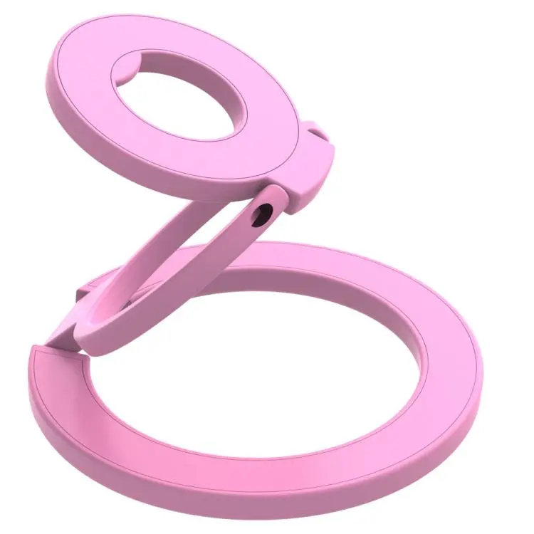 LeReach Triple Ring Color Power Edition 360 Degree Rotation Ring Buckle Magnetic Phone Holder(Pink)