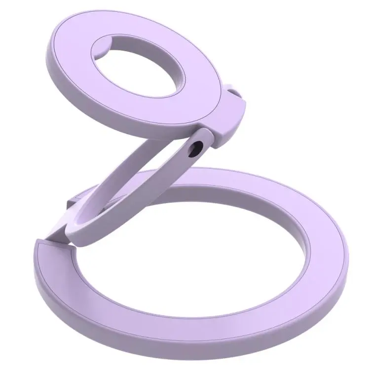 LeReach Triple Ring Color Power Edition 360 Degree Rotation Ring Buckle Magnetic Phone Holder(Purple)