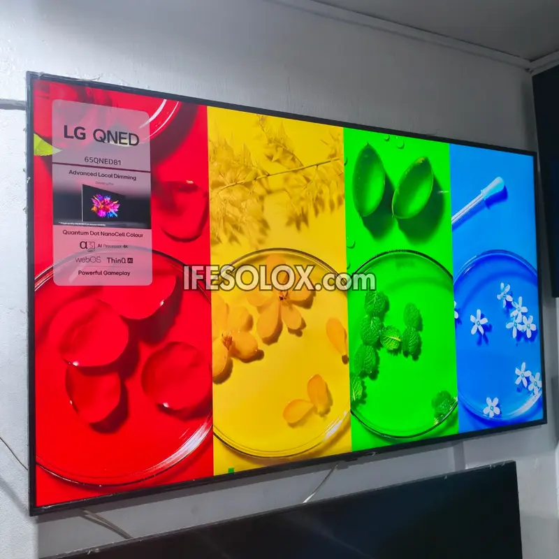 LG 65 Inch QNED81 Quantum Dot, NanoCell webOS Smart 4K UHD Frameless TV (Bluetooth, WiFi, Gaming TV) - Foreign Used
