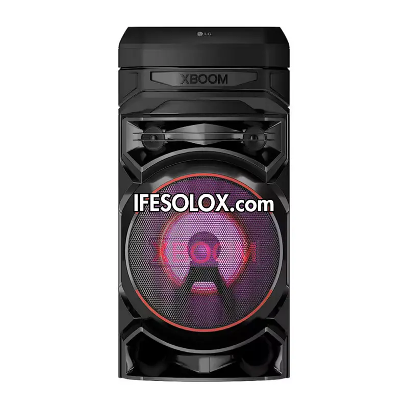 LG XBOOM RNC5 Super Bass Blast Bluetooth HiFi PA System + Karaoke Mic & Guitar Input, DJ App - Brand New