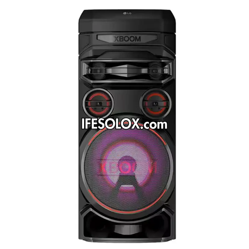 LG XBOOM RNC7 Super Bass Blast Bluetooth HiFi PA System + Karaoke Mic & Guitar Input, DJ App - Brand New