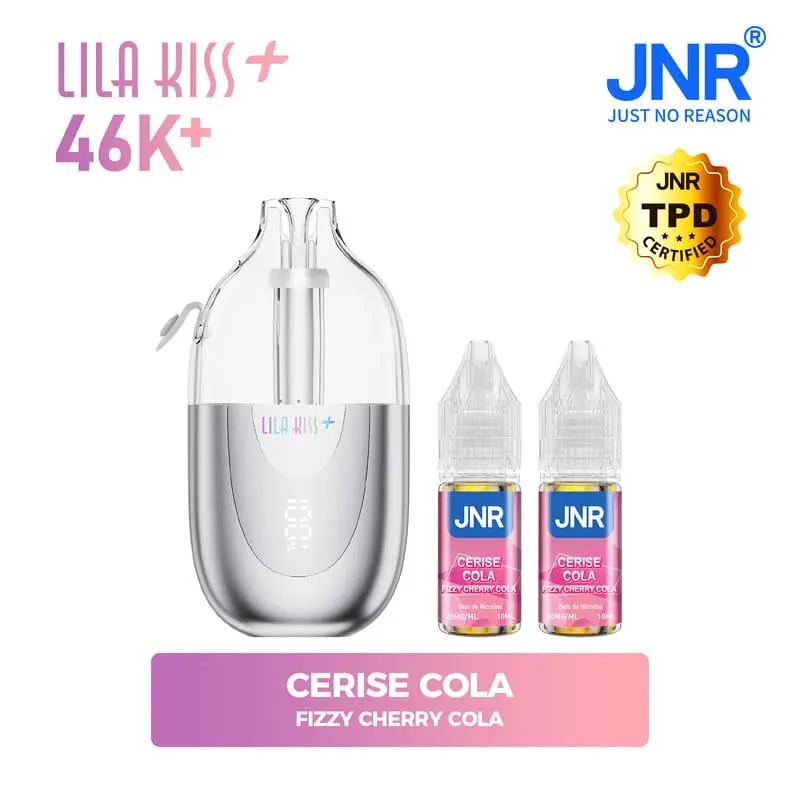 Lila Kiss+ 46K JNR – Puff Rechargeable 46000 Bouffées 20mg
