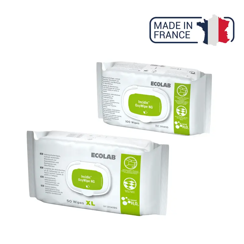 Lingettes Désinfectantes Incidin Oxywipe NG - 2 contenances - Ecolab by Anios