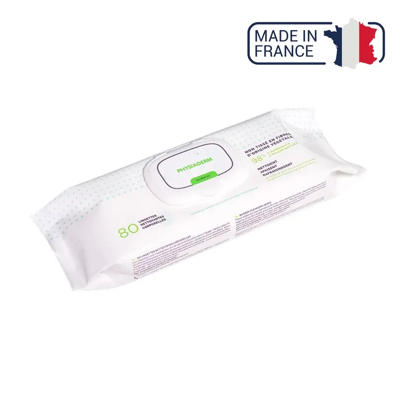 Lingettes nettoyantes pieds - Pack de 80 - Physiaderm