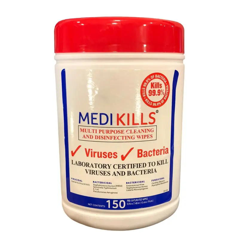 Lingettes virucides - Boîte de 150 lingettes - Medikills