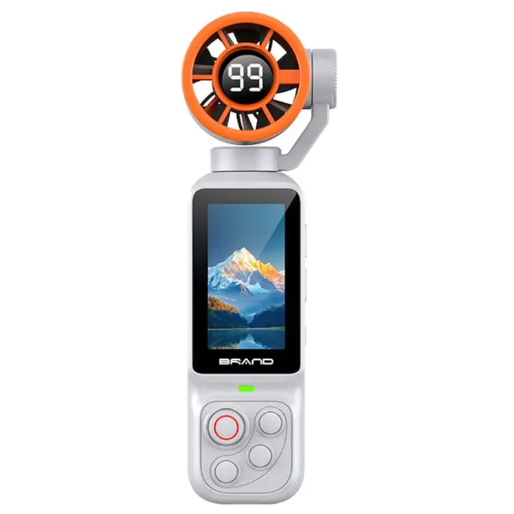 LK-035 Fan Gimbal Pocket Camera 1.97 inch 1080P HD Vlog Video Cam(White)