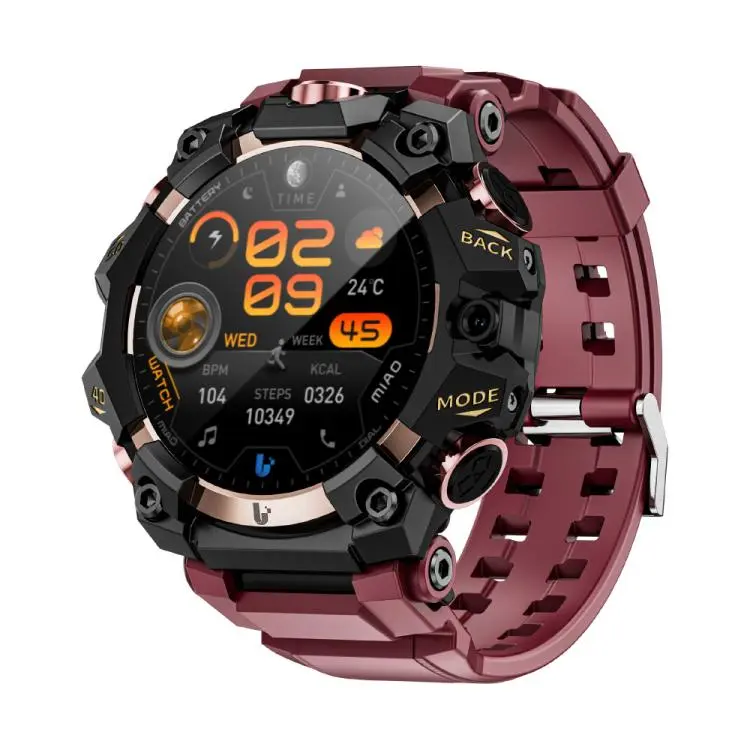 LOKMAT APPLLP 2 Pro 4G Smart Watch,1.508 inch SC8541E Quad Core, 4GB+64GB, Android 8.1, Video Call(Wine Red)